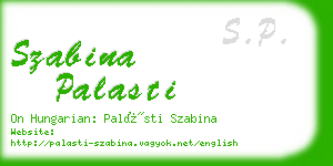 szabina palasti business card